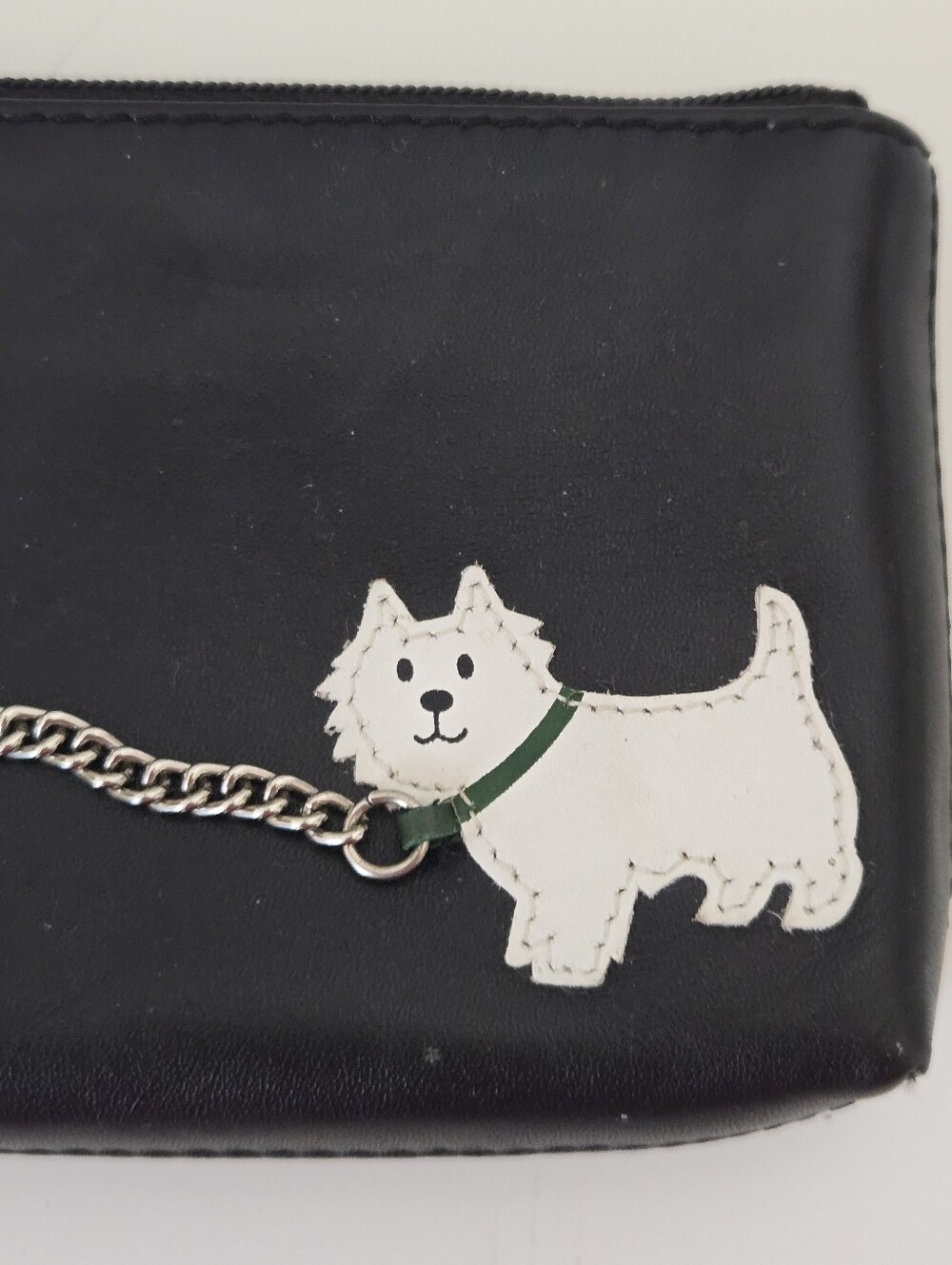 Harrods Genuine Leather Westie Dog Coin Change Purse - Picture 3 of 8